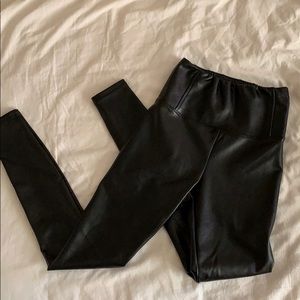 Brand new never worn leather spanx leggings faux